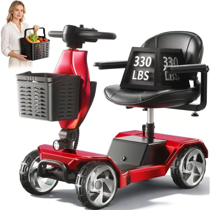Folding Mobility Scooter for Seniors Adults Lightweight 330LBS Capacity