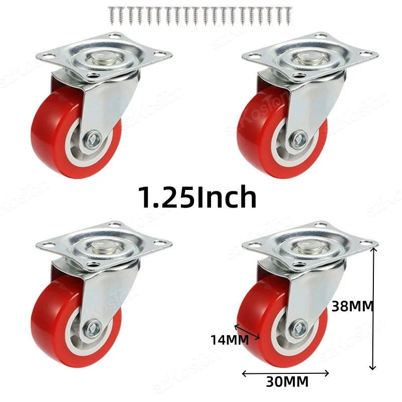4Pcs Universal Caster Wheel Heavy Duty Swivel