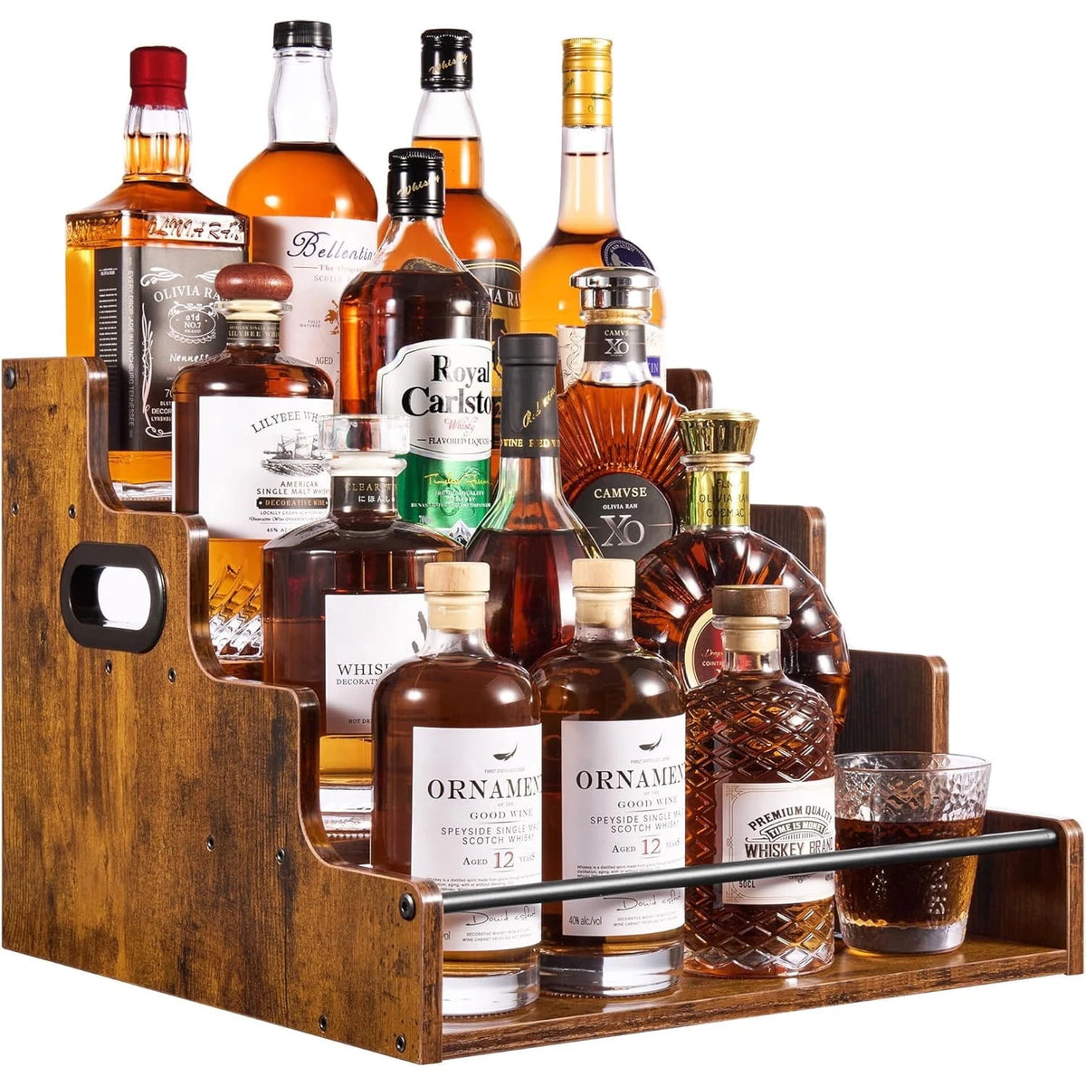 3 Step Countertop Liquor Wine Rack