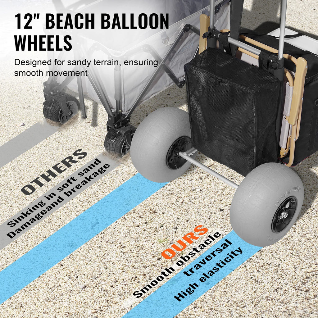 Beach Dolly with Big Wheels for Sand