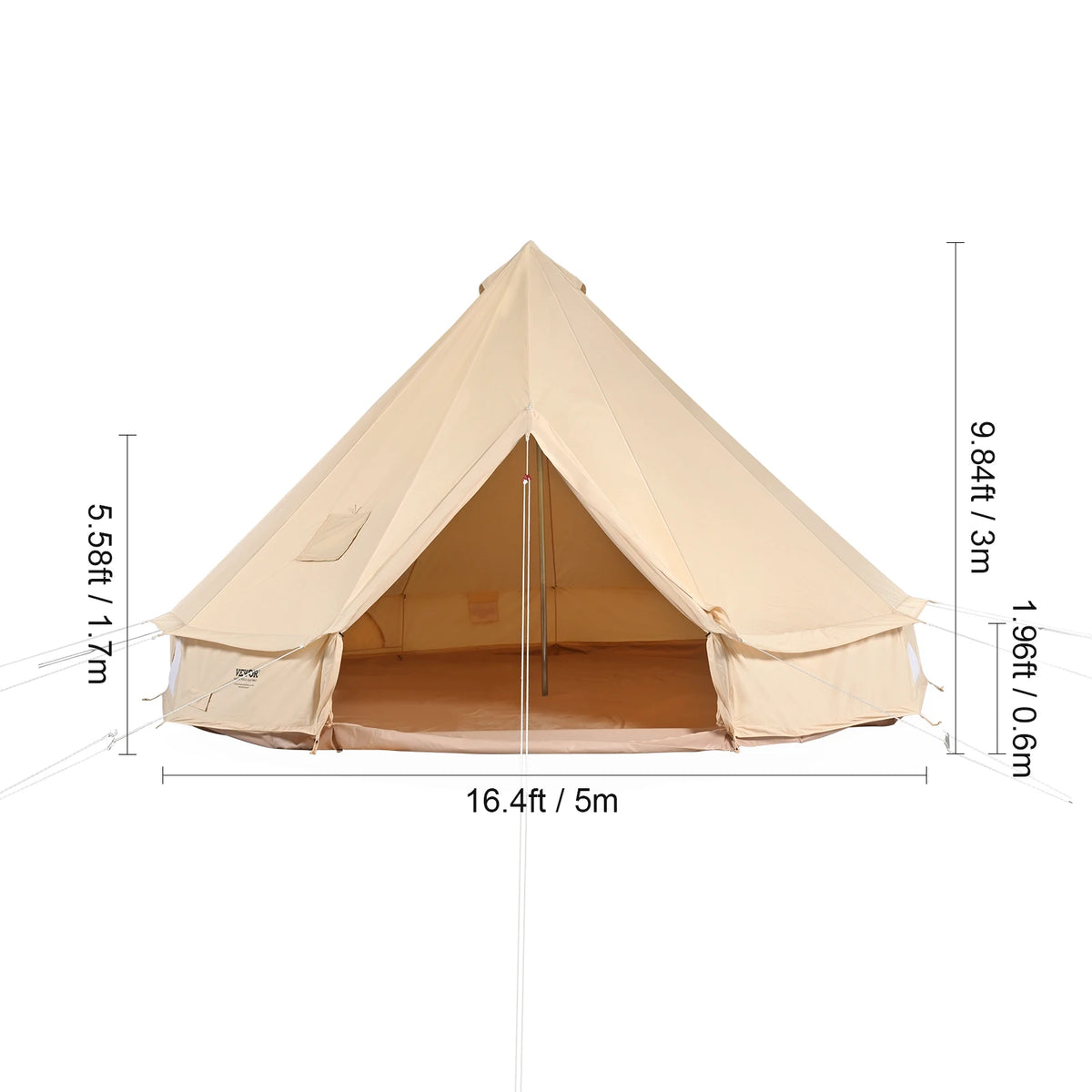 Tent for Camping with Stove Breathable Tent Holds up to 8People