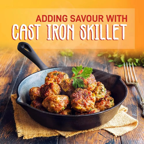 3-Piece Pre-Seasoned Cast Iron Skillet Set – 6”, 8”, 10”