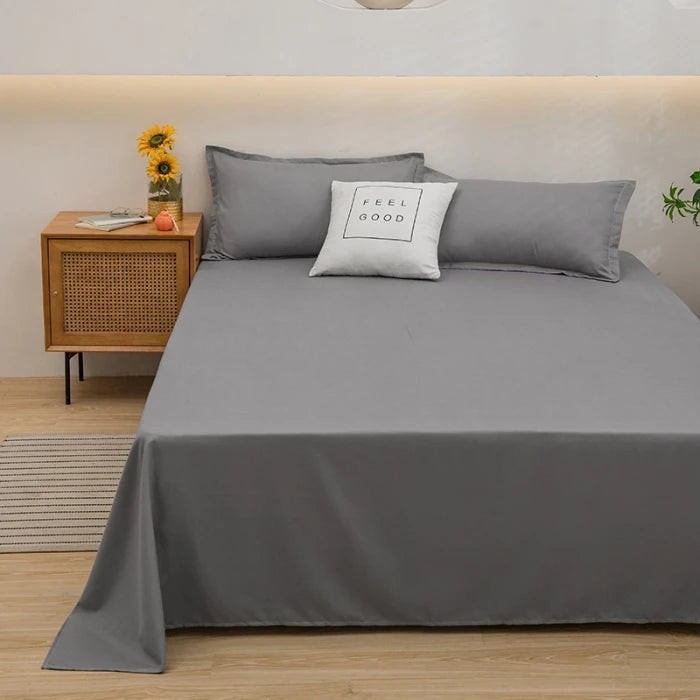 Single/Queen/King Flat Bedsheets Soft Home Bed Linen