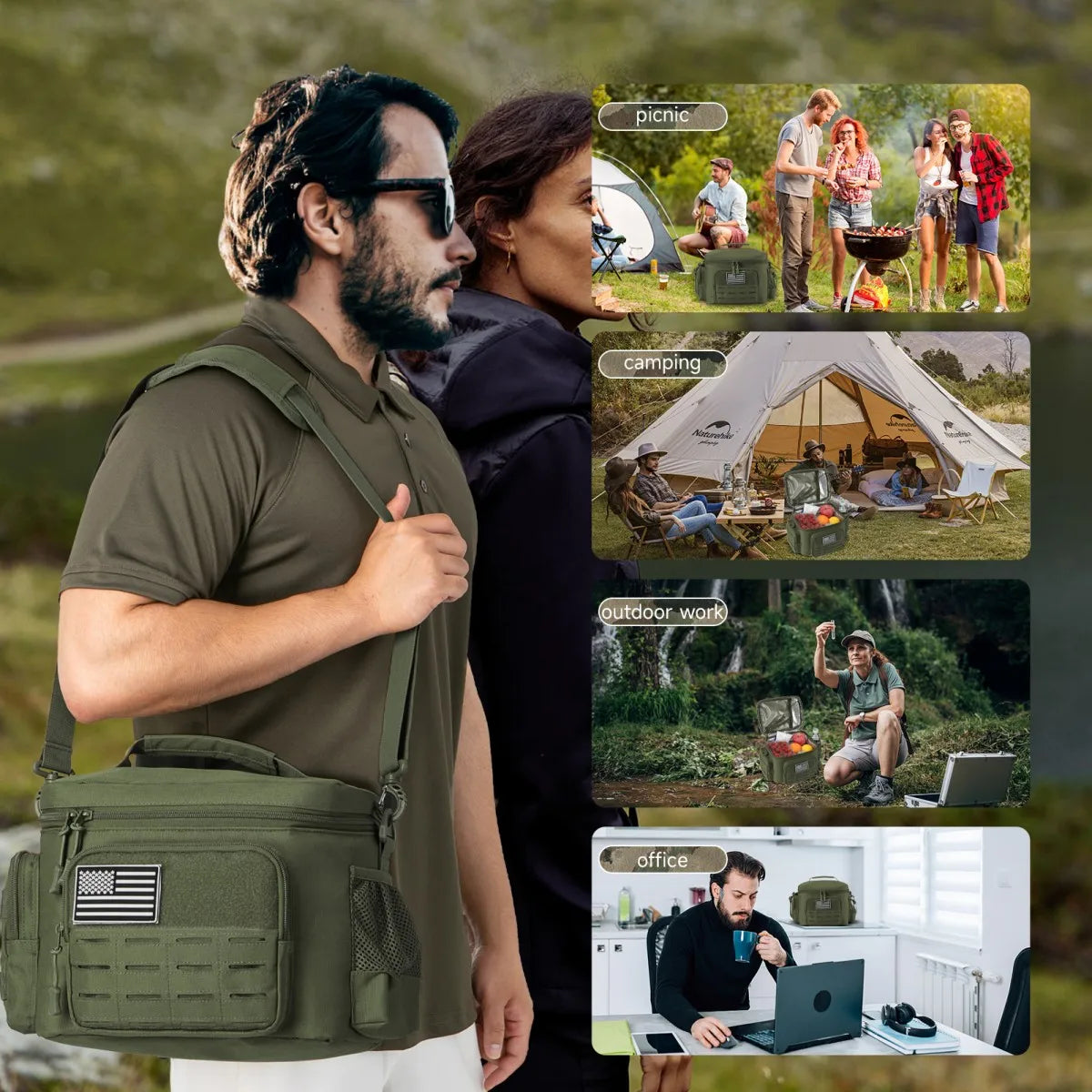 Tactical Lunch Box for Men Outdoor Heavy Duty