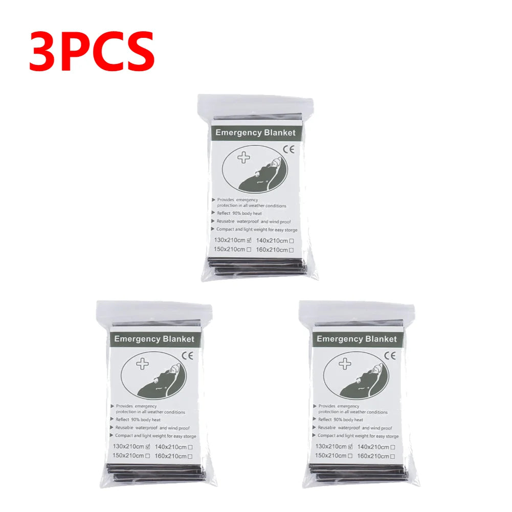 1-20pcs Emergency Mylar Thermal Blanket