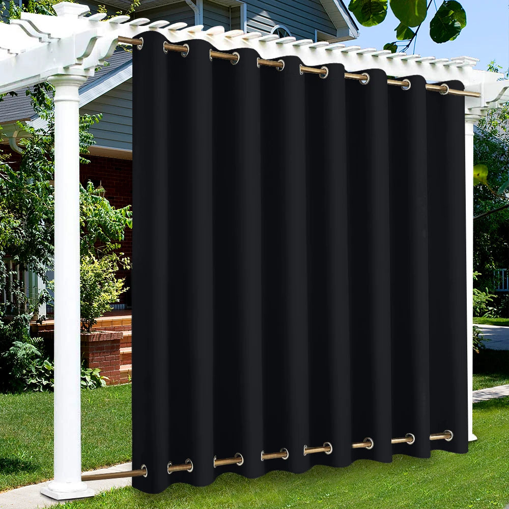 Patio Outdoor Curtain Sun Block Windproof