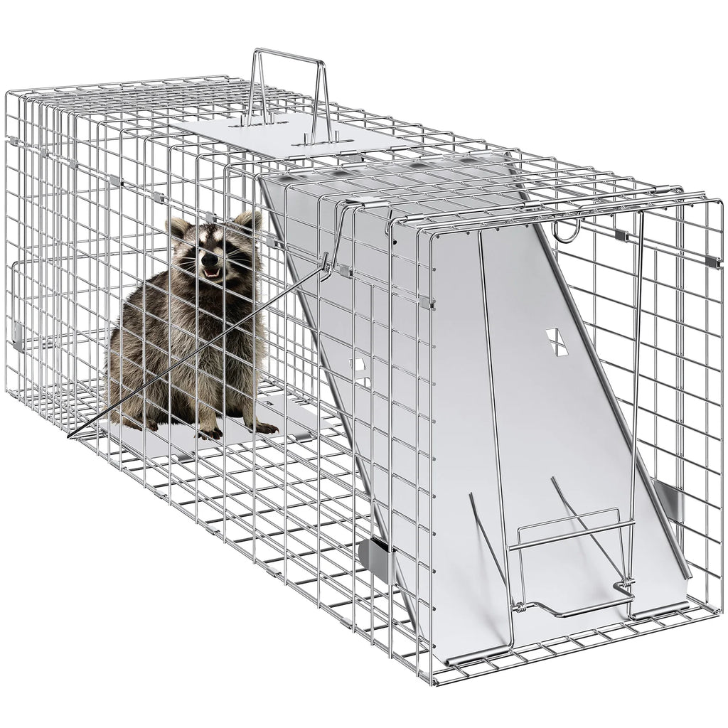 Folding Animal Trap with Handle for Rabbits Stray Cats Squirrels