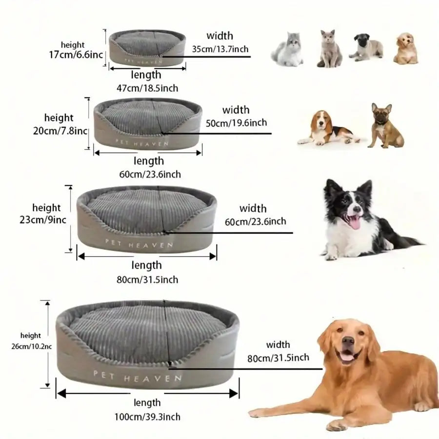 Machine-Washable Soft & Cozy Pet BedFor Small/Medium/Large  Pets