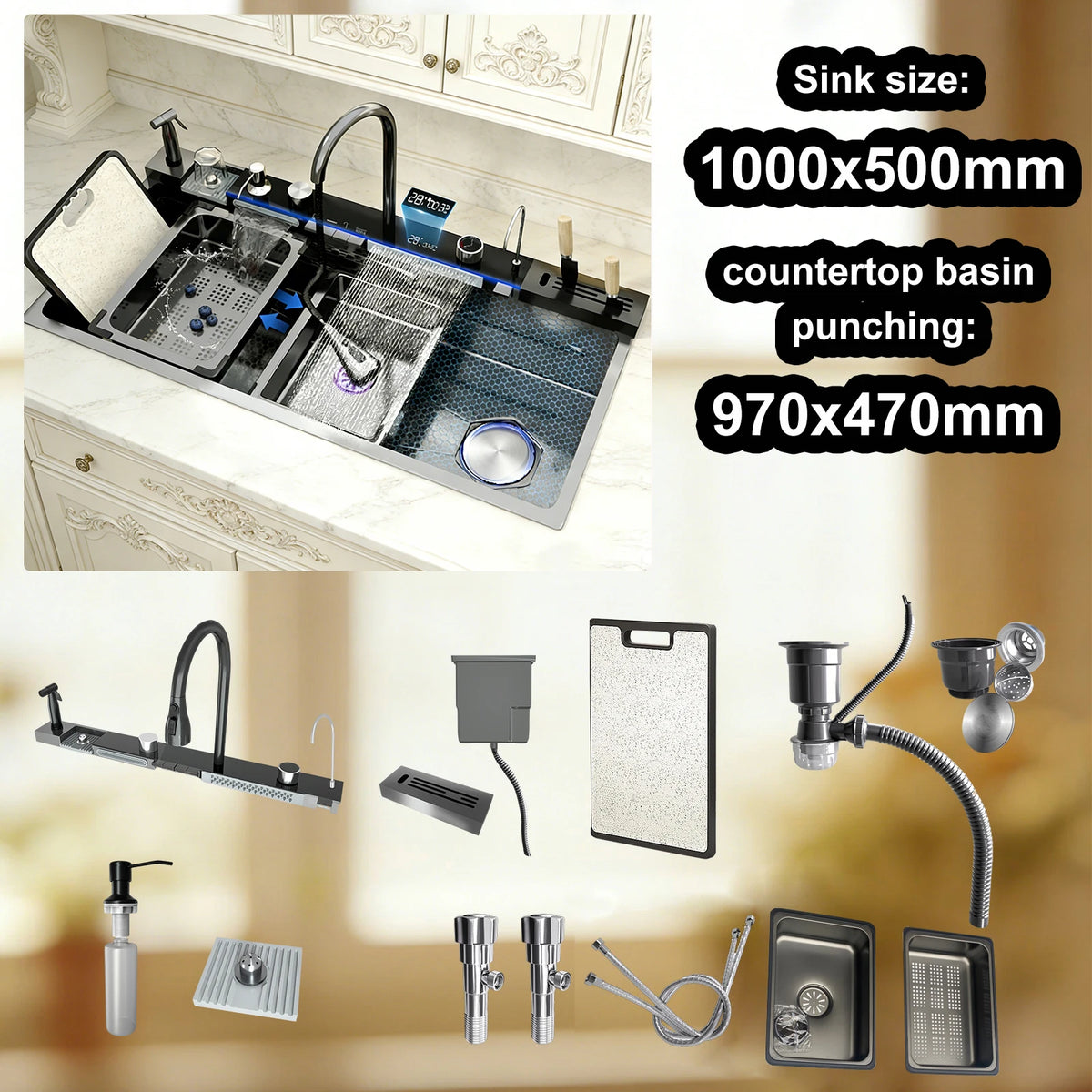 Stainless Steel Kitchen Sink Multifunctional