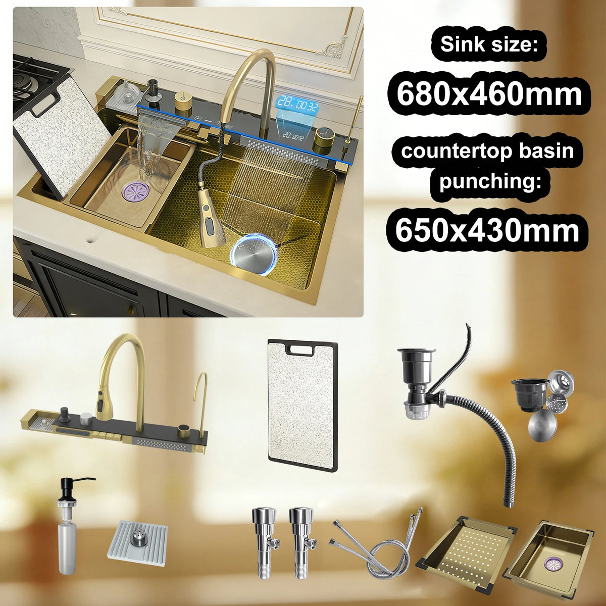 Stainless Steel Kitchen Sink Multifunctional