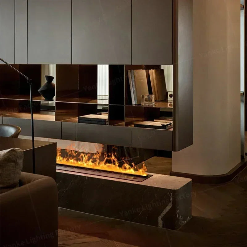 Smart Home 3D Atomized Fireplace with LED Colorful Flame ECO Water Vapor