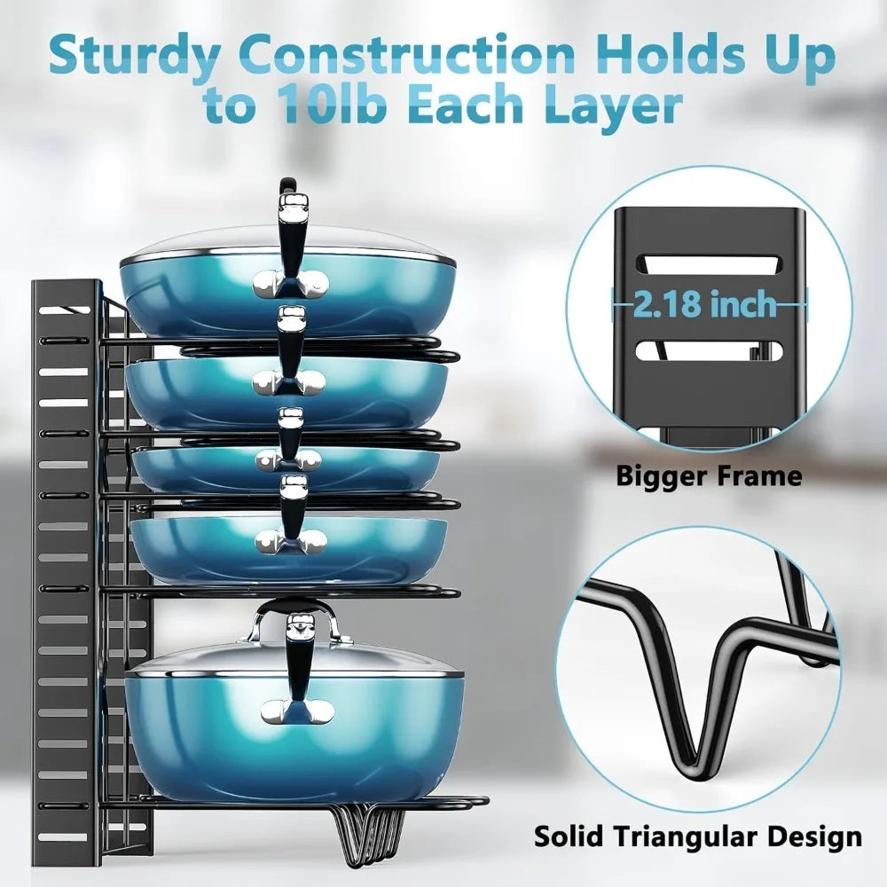 Adjustable Pan Organizer Kitchen Organization