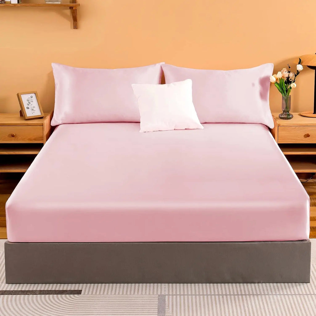 Silky Satin Fitted Sheet Twin