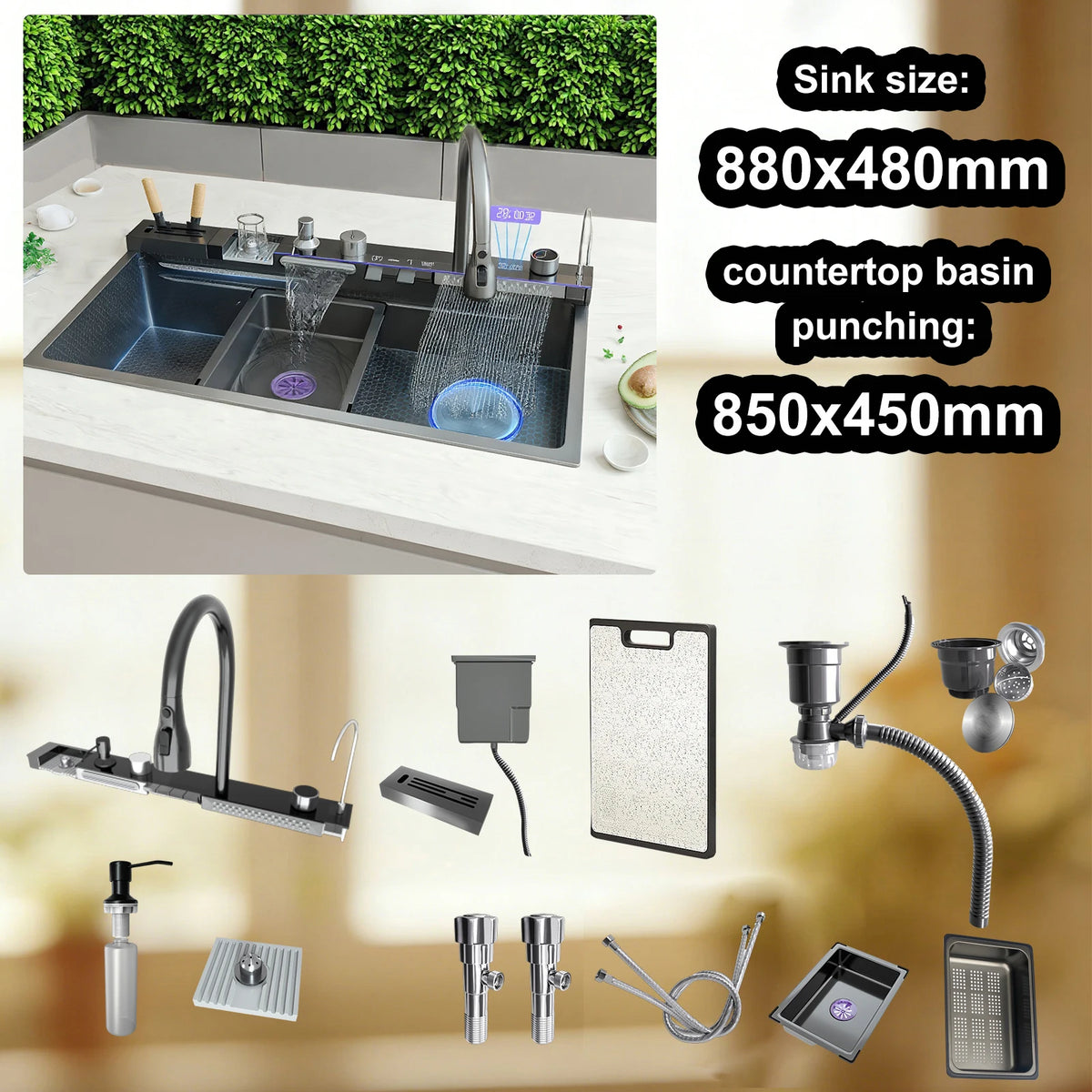 Stainless Steel Kitchen Sink Multifunctional