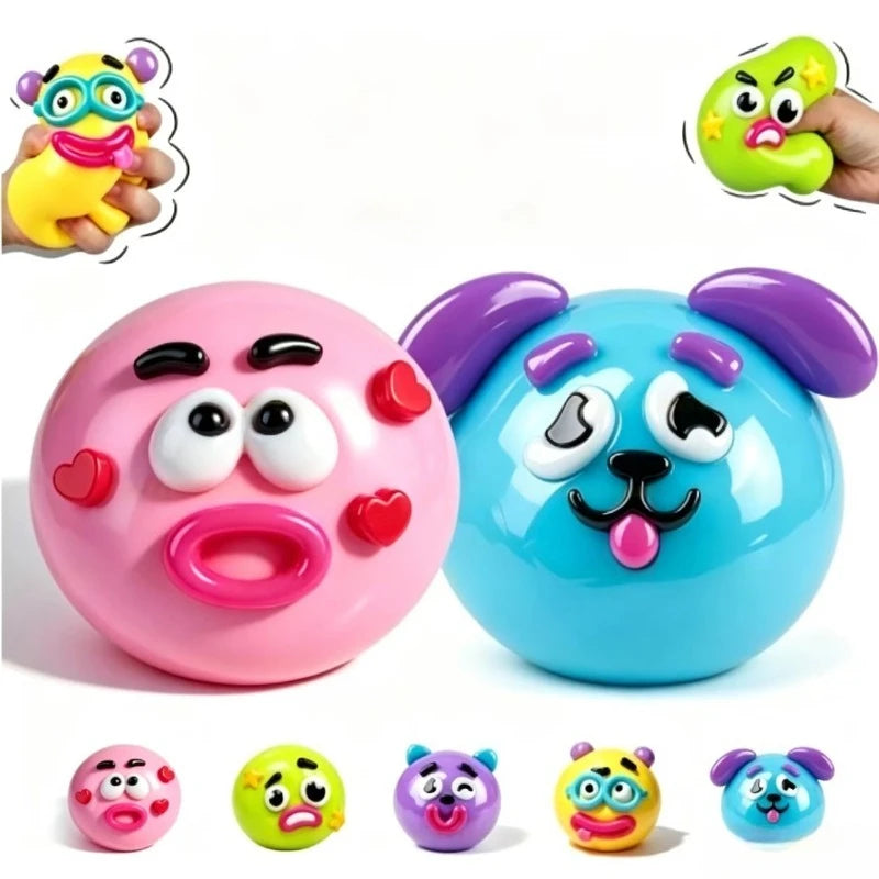 NEW Squishy, Curiosities Dog Face Swap Squishy Toy