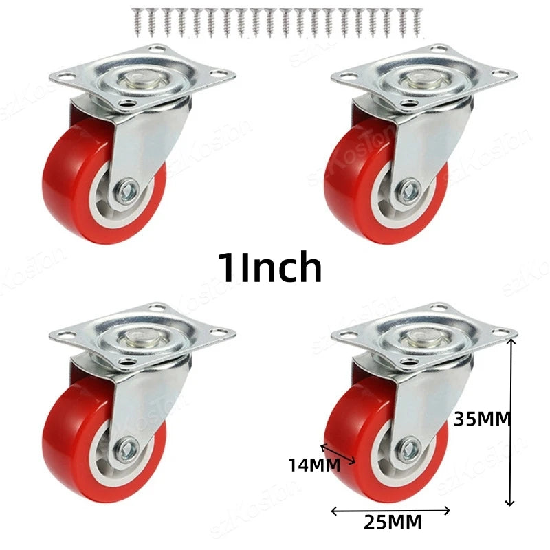 4Pcs Universal Caster Wheel Heavy Duty Swivel