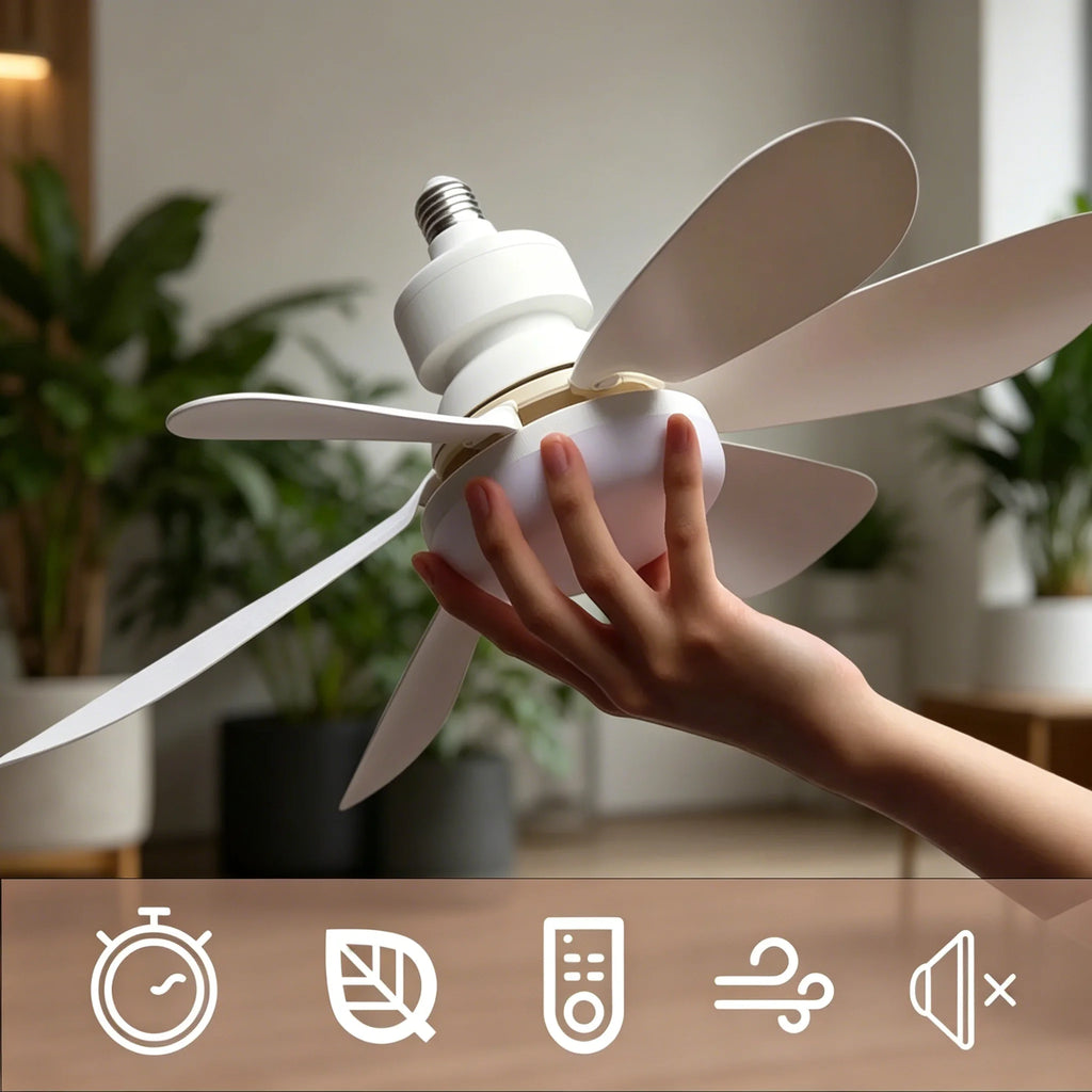 40W Ceiling Fan with Remote Control LED Light
