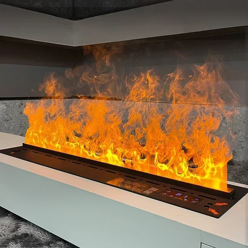 Smart Home 3D Atomized Fireplace with LED Colorful Flame ECO Water Vapor