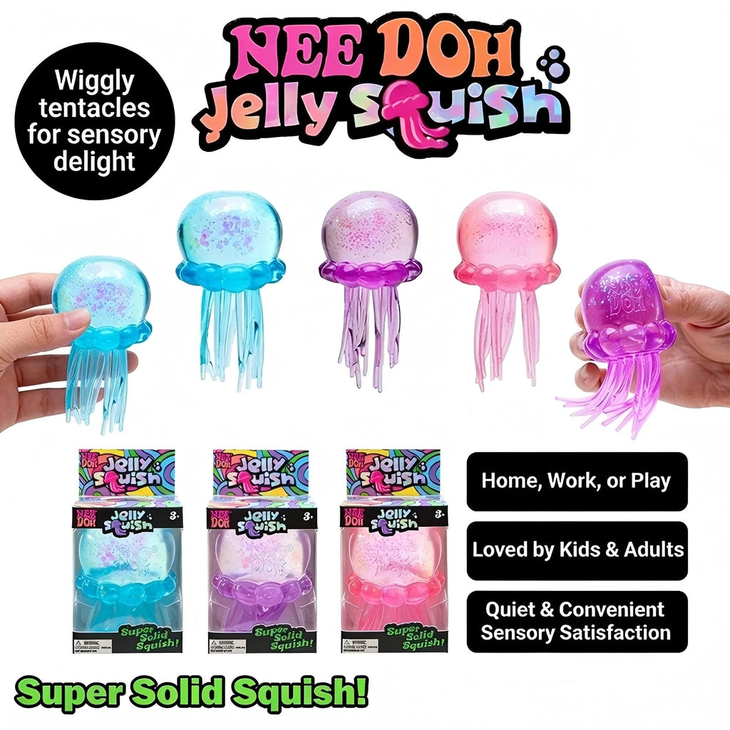 Trending Nee Doh Jellyfish & Cube Squish Toy