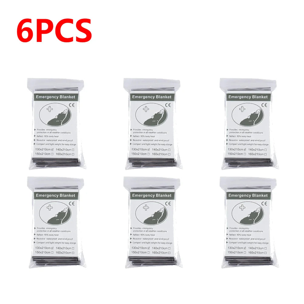 1-20pcs Emergency Mylar Thermal Blanket