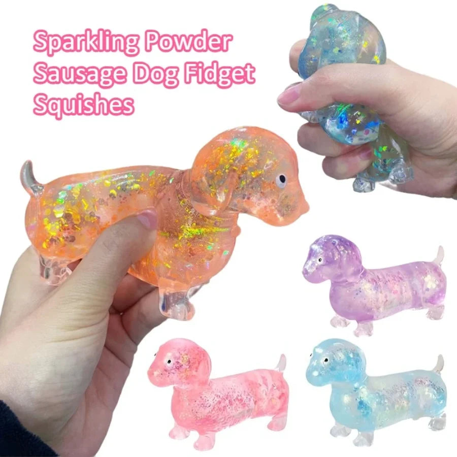 Sparkling powder sausage dog fidgety squashed