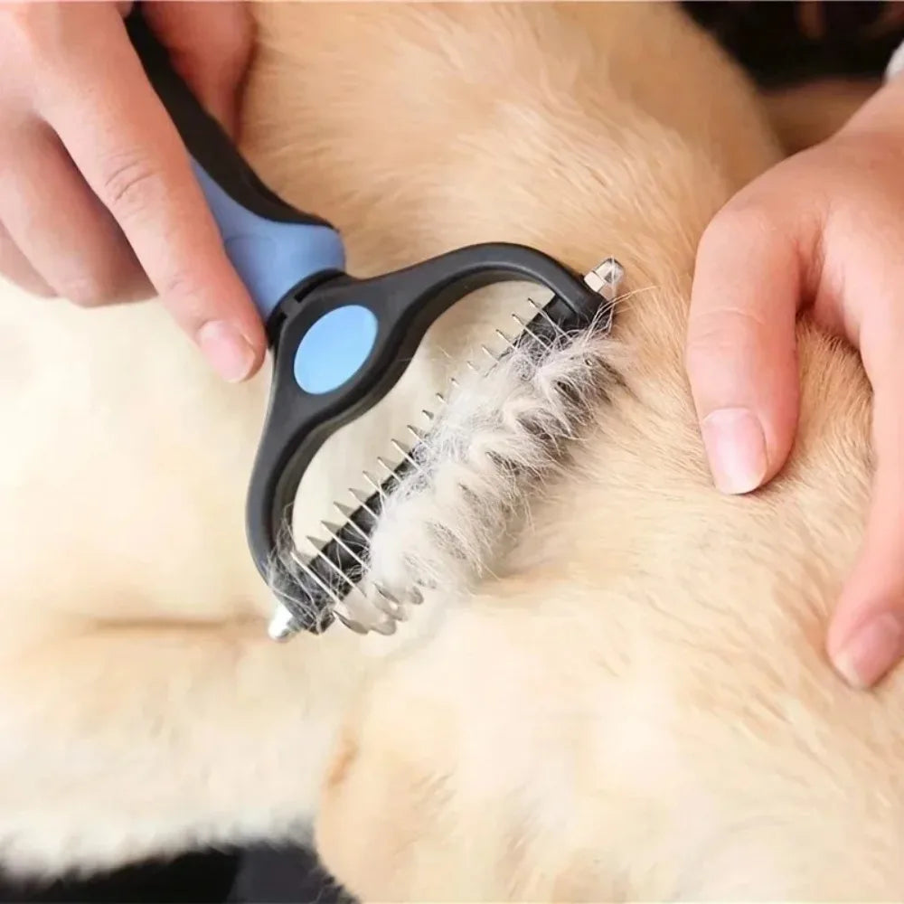 Double Sided Stainless Steel Pet Grooming Brush Dog Cat