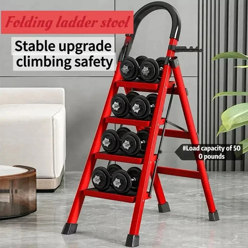 1 Heavy-duty 3/4-step portable folding ladder