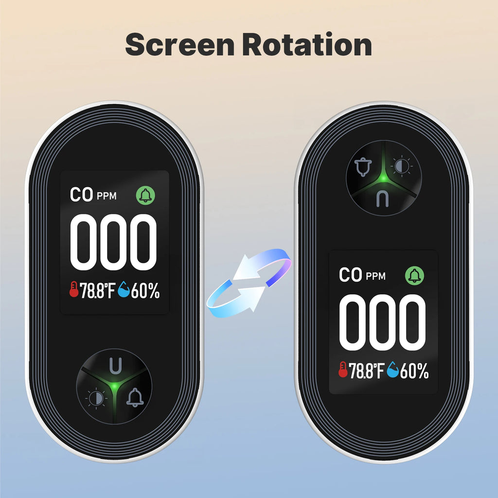 3in1 Carbon Monoxide Detector  Alarm Sound Warning