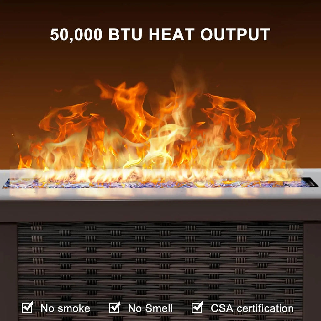 42in 50000BTU Propane Fire Pit Table