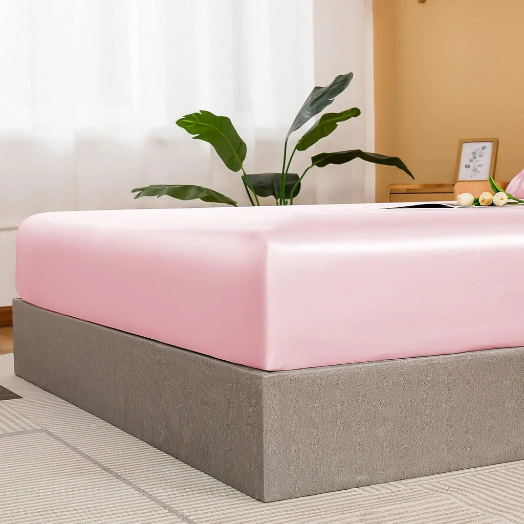 Silky Satin Fitted Sheet Twin