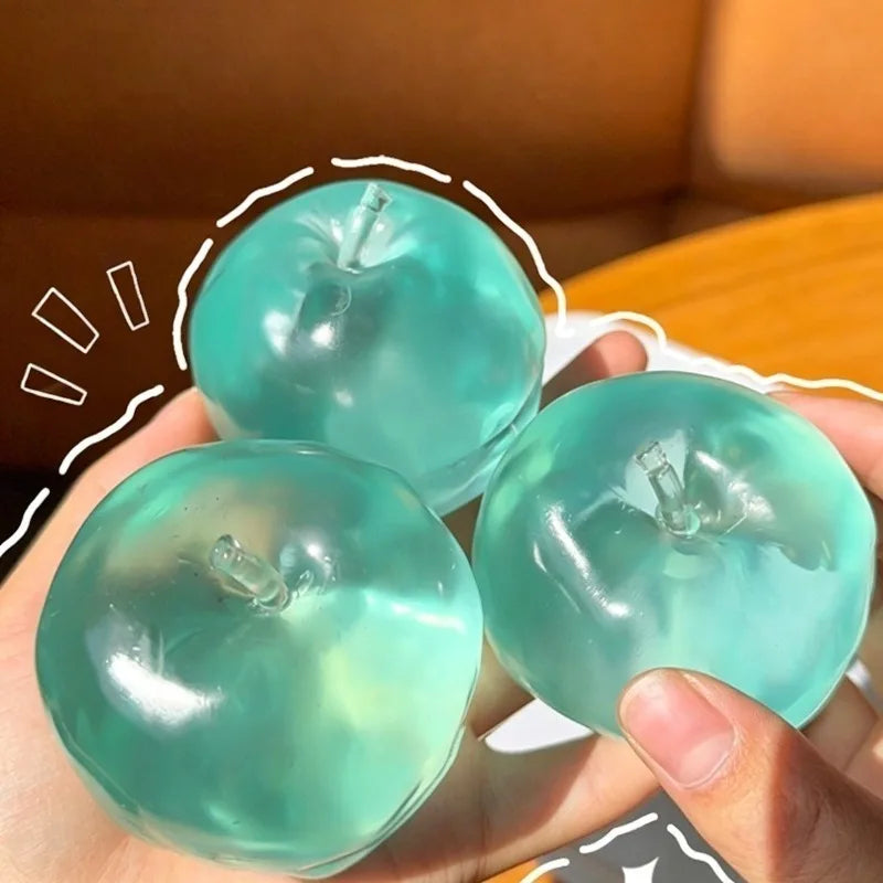 Apple Moldable Stress Ball Coconut Oil Squishy Transparent