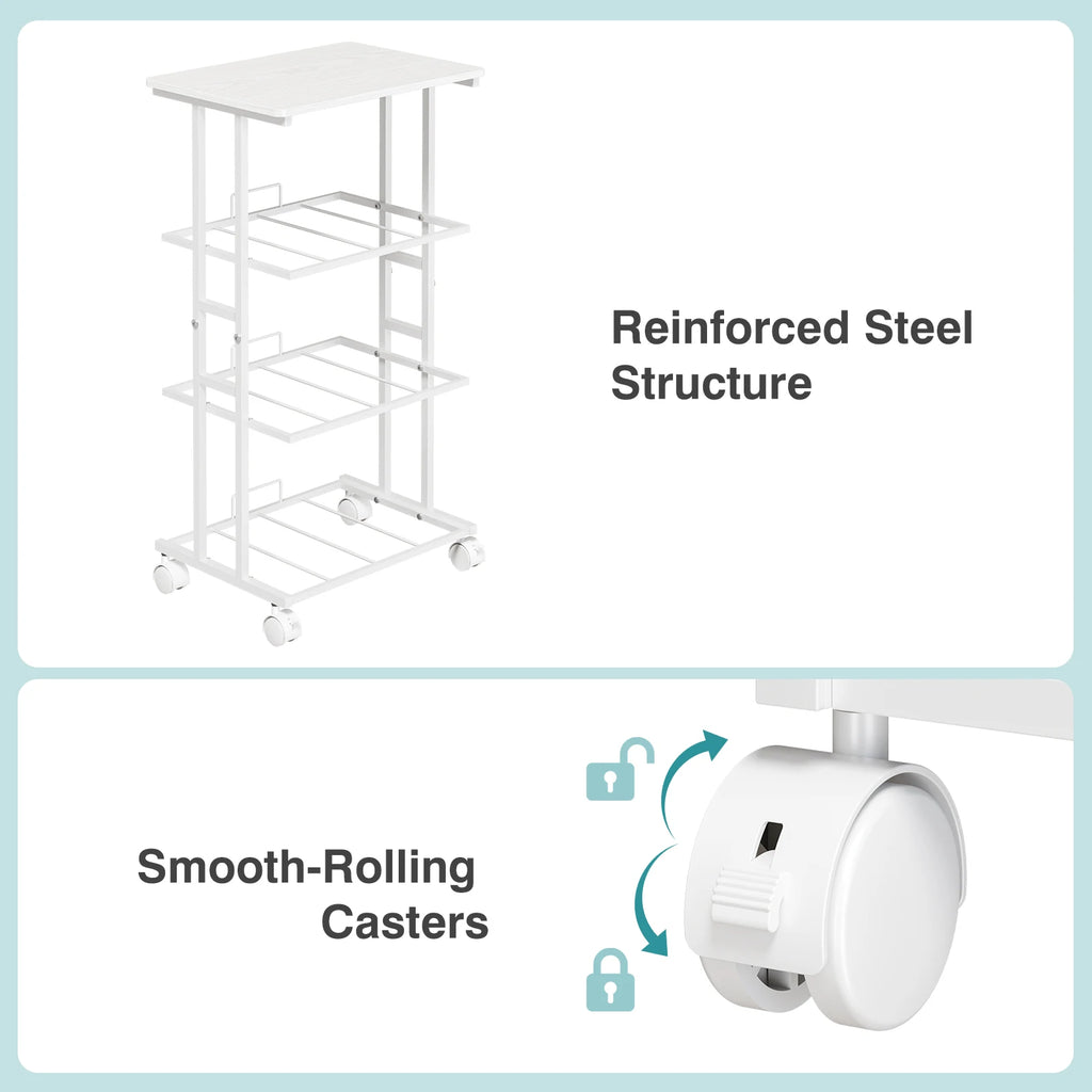 JHK 3 Drawers Dresser Storage Cabinet with Wheels