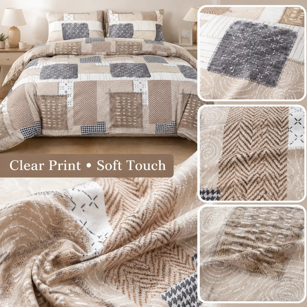 Boho Patchwork Duvet Cover Set