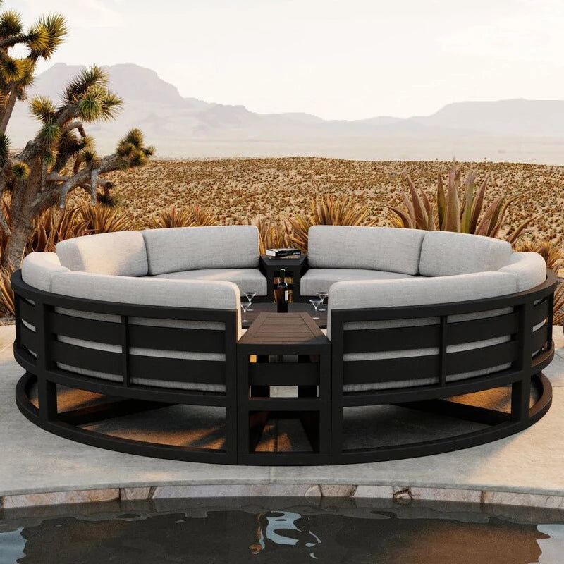 Round Outdoor Sofa Set -  Waterproof for Luxury