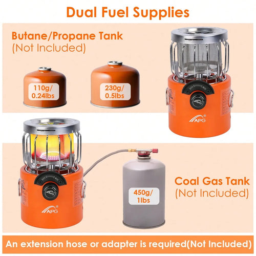 2 in 1 Portable Propane Heater Stove Pro