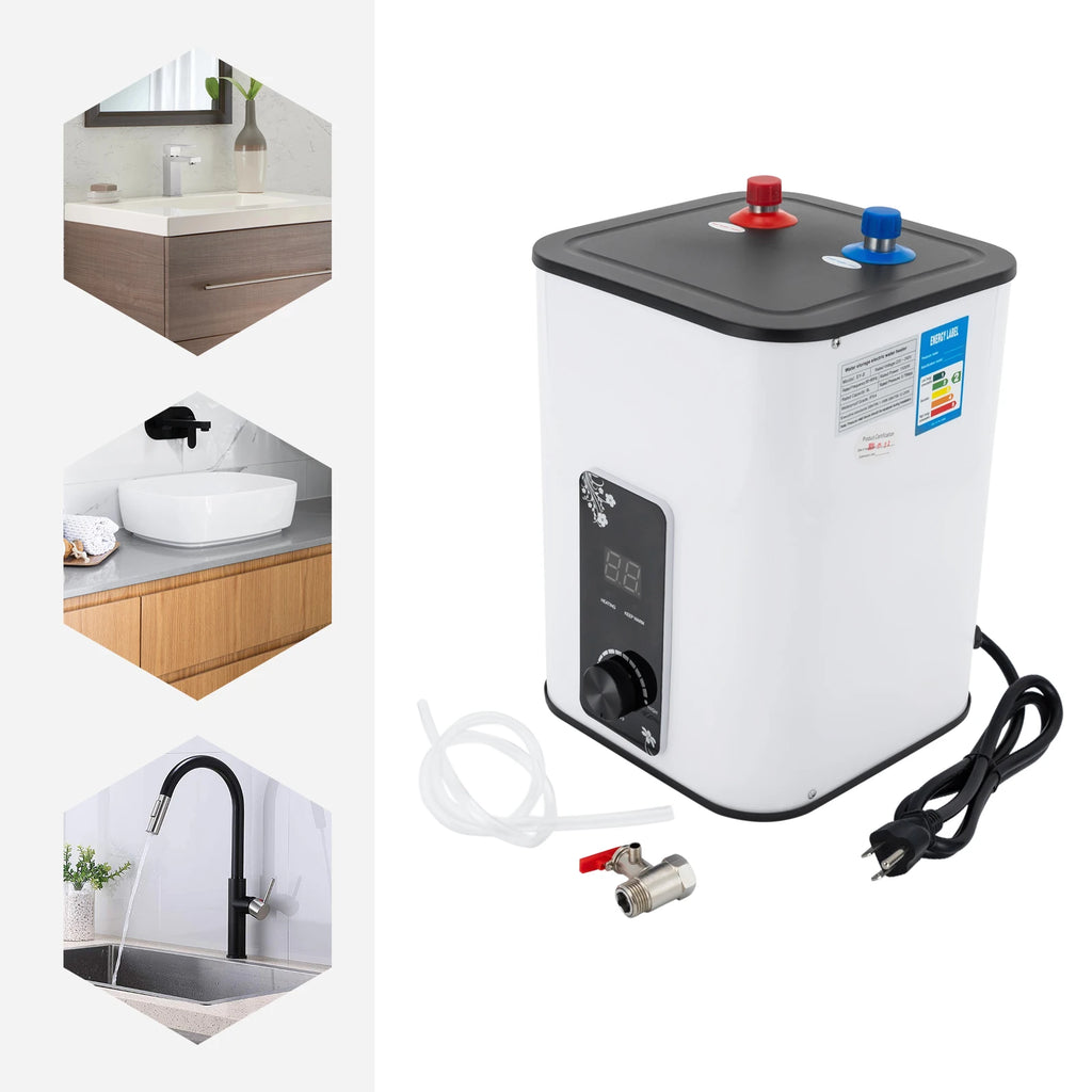 1500W 8L Electric Water Heater Fast Heating IPX4 Safe for Kitchen Bathroom RV SY-8
