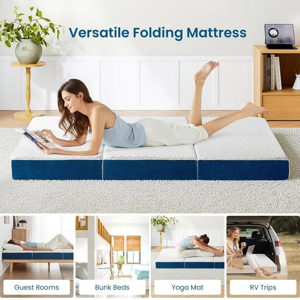 Twin Size 6 Inch Folding Mattress