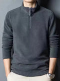 Autumn Winter New Warm Polo Shirts Men's Lamb Wool Sweatshirt