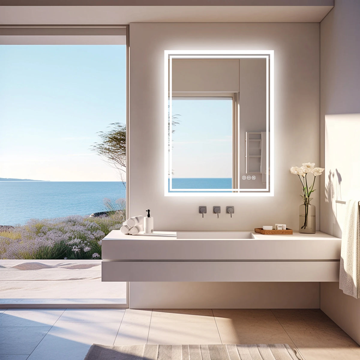 LED Backlit Mirror Bathroom Vanity
