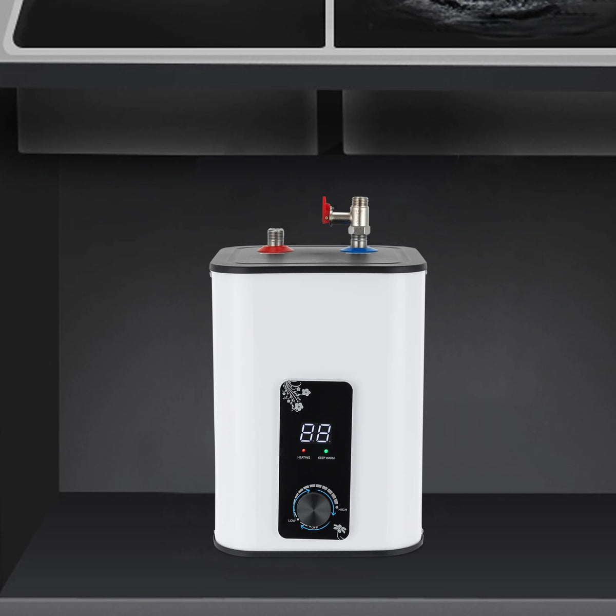 1500W 8L Electric Water Heater Fast Heating IPX4 Safe for Kitchen Bathroom RV SY-8