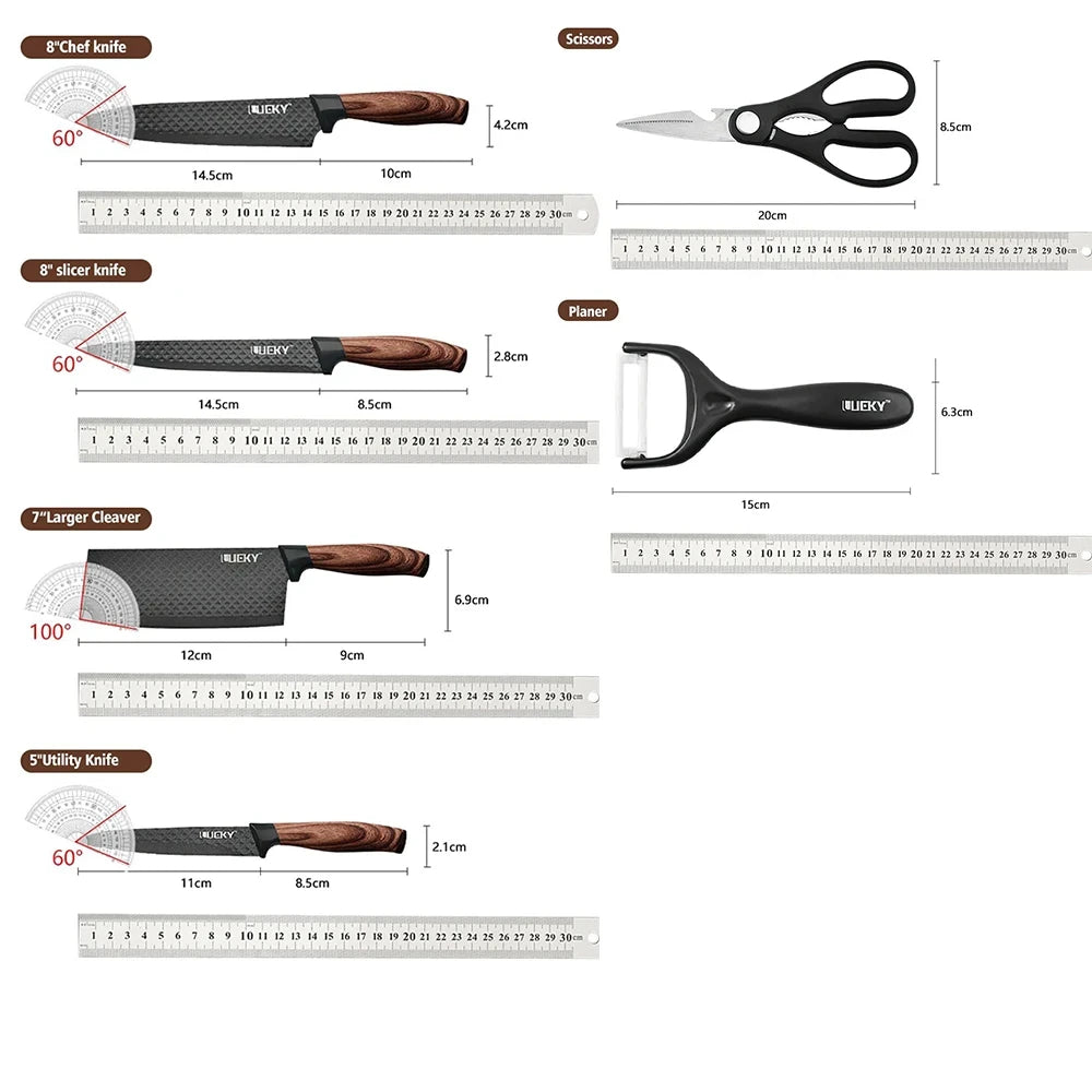 MDHAND Kitchen Knife Set Stainless Steel