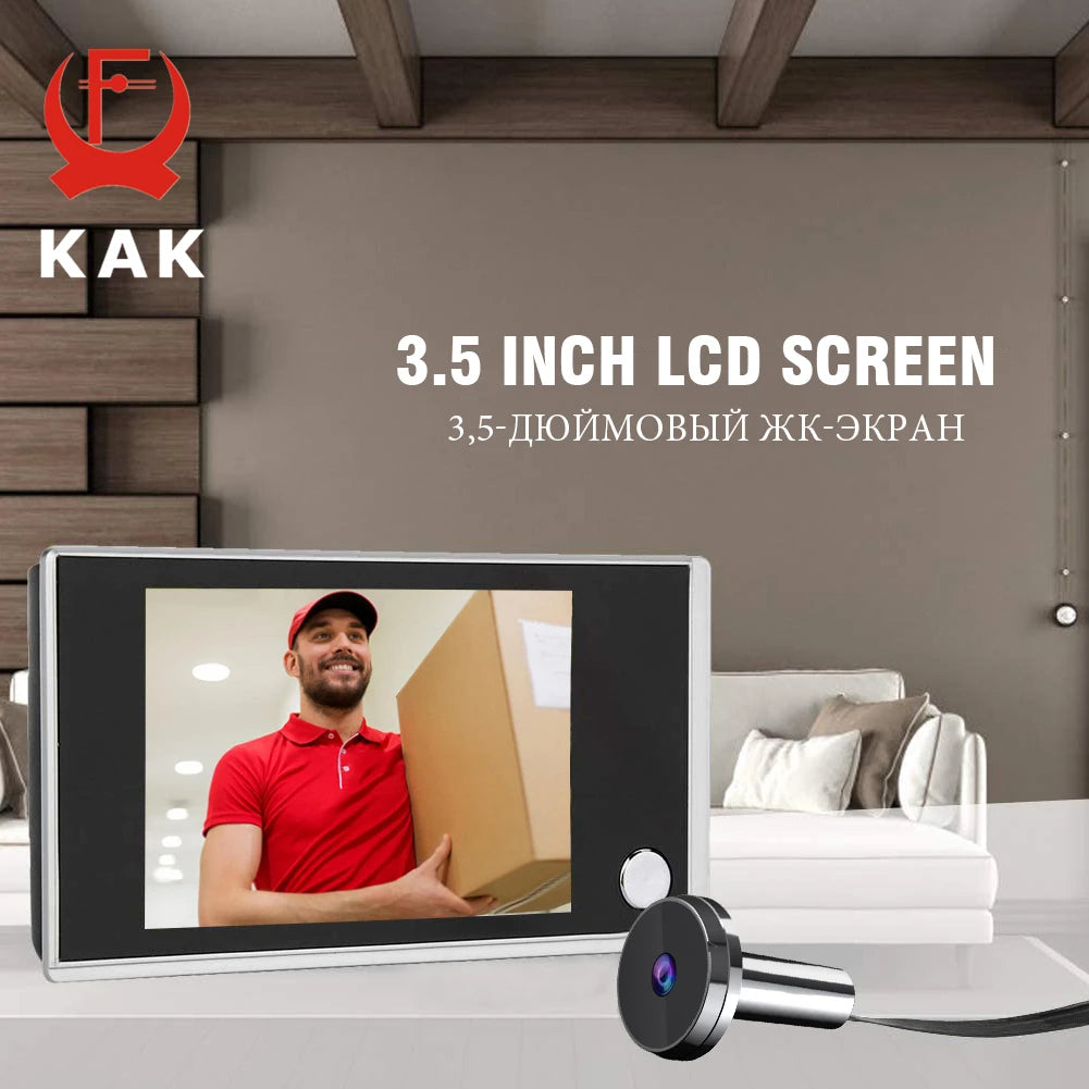 KAK 3.5" Digital Door Peephole Camera Electronic Door Viewer