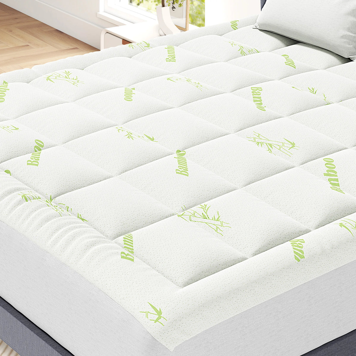 400g Bamboo Viscose Mattress Topper Ultra Soft Pillow