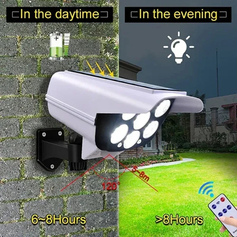 77LED Solar Light Simulation Security Dummy Camera Motion Sensor