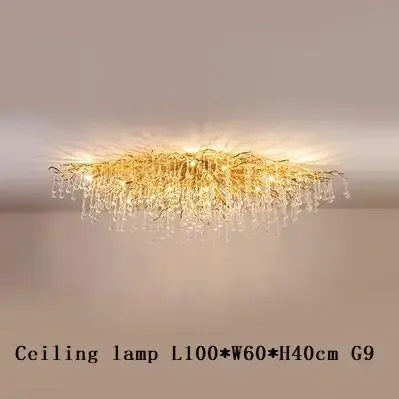Royal Nordic Luxury Crystal Chandeliers Gold Chrome Water Drop Pendant