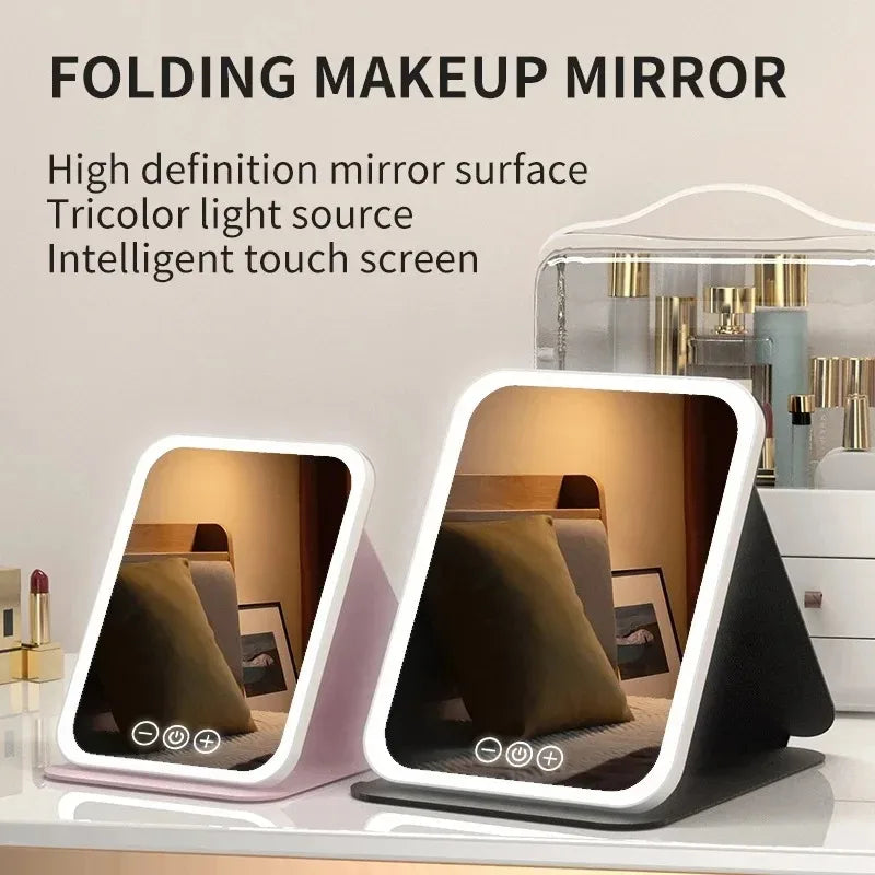 USB Rechargeable Vanity Mirror with Touch Screen