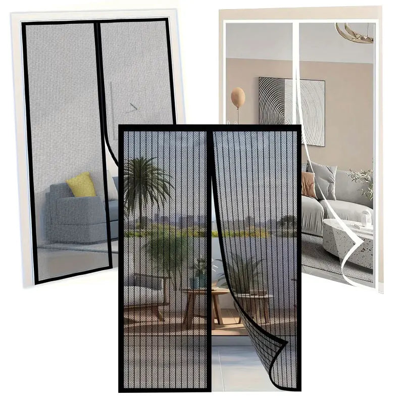 Easy Install Magnetic Door Curtain - Auto Closing