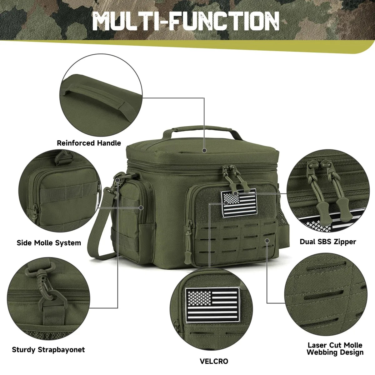 Tactical Lunch Box for Men Outdoor Heavy Duty