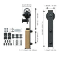 Heavy Duty Barn Door Track Kit for Double Doors