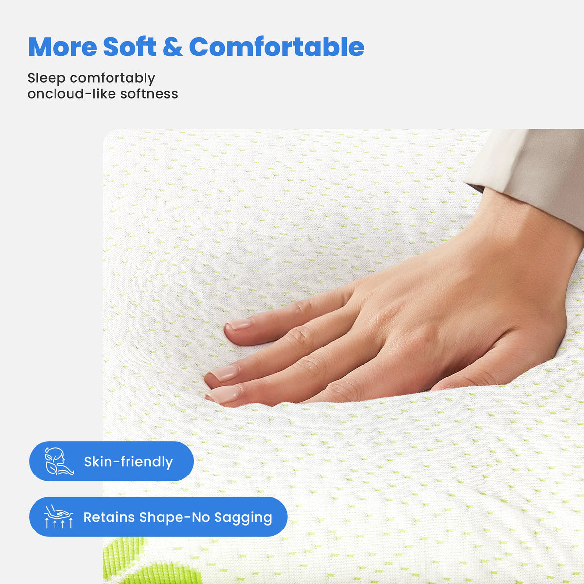 400g Bamboo Viscose Mattress Topper Ultra Soft Pillow